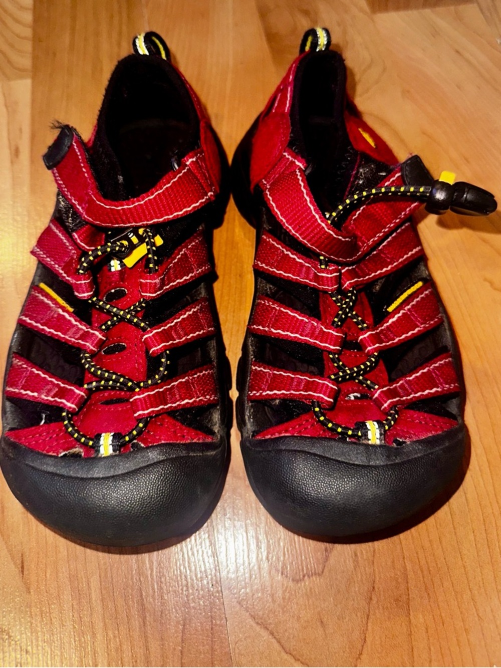 Keen Kids Red and Black Closed-Toe Water Shoes